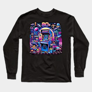 Arcade Flashback: 80s Gaming Nostalgia Long Sleeve T-Shirt